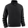Generic Maglione da uomo con mezza zip a un quarto di lunghezza, in pile pesante, invernale, caldo, alla moda, casual, tinta unita, tinta unita, per allenamento, corsa, Nero , M