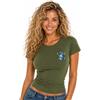 PELUSCIAMO T-Shirt Donna Scudetto Internazionale Campione d'Italia 2025/2026 - Logo Lato Cuore 21 Scudetti - PS 28870-INT-09