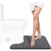 Yimobra Tappetino da bagno antiscivolo, 61 x 51 cm, Super assorbimento d'acqua, Spesso, Lavabile in lavatrice, Facile da asciugare, Tappeto da bagno - Grigio scuro