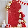 3E Home Copertura per sfondo ad arco con paillettes rosse, copertura per arco scintillante da 1,8 m, per matrimoni, baby shower, feste di compleanno, eventi, ricevimenti