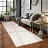 Carpetsale24 Tappeto Salotto Moderno Crema 80 x 250 cm Stile Scandinavo Boho 3D - Tappeto Soggiorno Pelo CortoIdeale per Cucina e Camera da Letto