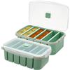 BORDEAG 2 stampi per congelatore in silicone, 6 scomparti Super Cubes Freezer, Souper Cubes, contenitore in silicone per zuppa, salsa, grande stampo per cubetti di ghiaccio con coperchio, senza BPA, lavabile
