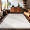 Carpetsale24 Tappeto Salotto Moderno Crema 80 x 150 cm Stile Scandinavo Boho 3D - Tappeto Soggiorno Pelo CortoIdeale per Cucina e Camera da Letto
