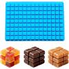 SEABABOO Stampo in silicone per cubetti quadrati, 126 cavità, 1,5 cm, per cioccolato, fondente, caramelle, cubetti di ghiaccio, decorazione per torte