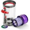 PIESSEONLINE Kit Contenitore Compatibile con Dyson V11 V15 e Filtro HEPA Lavabile | Serbatoio Compatibile con Dyson v11 per Raccolta Sporco | Ricambi Compatibili con Dyson v11 e v15 | Facile da Montare