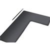 XIUsheUA Tappetino assorbente for pavimenti a forma di L da cucina, spesso, grande, antiscivolo, morbido, assorbente for i piedi, for docce angolari per bagno, toilette(Dark Gray,150cmx80cmx45cm)