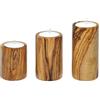 D.O.M. Die Olivenholz-Manufaktur 3 x portacandele in legno d'ulivo | Portacandelina legno wellness | Portacandelina di alta qualità 3 pezzi | Portacandele di lusso | Idea regalo di Natale | Amore | Compleanno | Mamma | Papà | Festa della mamma | San …