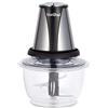 VonShef Mini Tritatutto Elettrico - 400W, 1,2L Acciaio Inox Frullatore Multifunzionale con Vetro Ciotola, 2 Livelli di Velocità per Preparare, Mescolare Insalate, Zuppe, Salsa, Frutta e Verdura