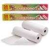 Terryshop74 Carta Forno Professionale 40 cm di spalla lunghezza 50 metri bisiliconata, antiaderente sui due lati (2 Rotoli 40cm x 50 metri)