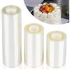Powmag Torta Collare, Acetato per Torte 8/10/15cm x 10 m, Rotolo di Acetato Trasparente, Rotolo di Pellicola per Bordi per Torte, Fogli Acetato per Dolci Per Torta Di Mousse Al Cioccolato Cremoso