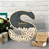 Certykllp Personalizzato Lettera di Legno Matrimonio Guestbook Alternative Decorazioni Personalizzate per Ricevimento Segno Arredamento Moderno Evento Libro degli Ospiti in Cuore