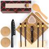 Cassary Set sushi completo. Kit sushi fai da te professionale da 17 pezzi. Kit per sushi composto da tappetino di bambù professionale, coltello, stampi di nigiri e onigiri, bacchette, cucchiaio... (Maker B)