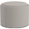 HOMCOM Sgabello Pouf imbottito, rivestito in Lino, con coperchio reversibile, 56cm x 56 cm x 42 cm, Grigio chiaro | Aosom Italy