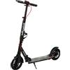 SPORTNOW Monopattino in Alluminio Altezza Regolabile con Ruote PU 20 cm, Cuscinetti ABEC-7 e Doppio Sistema Frenante, 91x39x100 cm, Nero | Aosom Italy