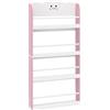 AIYAPLAY Libreria Montessoriana per Bambini 3-6 Anni con Tema Zucchero Filato, 4 Ripiani in Legno, per Cameretta, Rosa | Aosom Italy