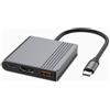 Gembird Docking station Gembird A-CM-COMBO3-05 90W USB 3.2 tipo-C Grigio siderale [A-CM-COMBO3-05]