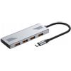 Gembird Hub usb Gembird UHB-CM-U310-A4-01 USB 3.2 tipo A 4-porte Grigio [UHB-CM-U310-A4-01]