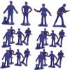 Toddmomy Set di 50 Figure Micro Poliziotti Realistici in Pp per Decorazione di Tavoli da Sabbia Dettagli Realistici Blu, per Ornamenti da Paesaggio e Casa