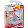 Pokémon PKW3642 Clip'n'Go Poké Ball - Hopplo & Premierball ufficiale Poké Ball con figura di 5 cm