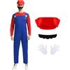 Kitimi Costume Adulto Bambino, Super Costumi Cappelli e Barbe, Decorazione del Costume di Carnevale Halloween Cosplay per Ragazzi, Ragazze e Bambini Adulti