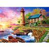 HUADADA Puzzle da 1000 Pezzi per Adulti - Gioco di Abilità per Tutta la Famiglia - Faro sul Mare Colorato - Decorazione per la Casa