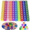 Glaxcidy Set di Dadi da 100 Pezzi, 10 Colore Traslucido Dadi di Gioco, 6 Facce 14mm Dadi da Gioco, Dadi da Angolo Rotondi per Farkle, Yahtzee, Bunco or Insegnare i Matematici, Giochi e Feste