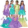 Disney Costume da principessa principessa avventura, 21 pezzi Deluxe Dress Up Trunk include Tiana, Jasmine, Rapunzel e Ariel Outfits, accessori, baule portaoggetti e adesivi inclusi!