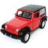 Toi-Toys Jeep Wrangler Rubicon modello auto in metallo con motore di ritiro modello auto giocattolo giocattolo regalo 4 varianti Welly 56 (rosso a)