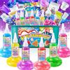 YOPINSAND Kit Slime Fai da Te per Bambine, Kit Slime Galaxy per Bambini, Kit Slime Glitterato con Aggiunte, Glimmer Crunchy, Palline di Schiuma, Charm, Glitter, Regali per Bambini e Bambine 3-12 anni