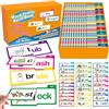 Guirfly1N1 30 libri flip per leggere e rime, libro per famiglie di parole con 287 parole, schede flash per famiglie di parole per bambini e costruire vocabolario ABC e fluidità di lettura