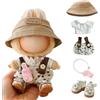 TOU-BEGUIN Vestiti per Lu bubu 17 cm Bambole Accessori (senza bambola), set di 5 pezzi con bavaglino per abito da bambola da 17 cm, elegante tuta per bambole, set di abbigliamento di ricambio con cappello