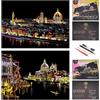 SiYear AntiGraffio Rainbow Paper Sketch Pads, City Series Night View Artigianato Fai-da-Te Regalo Creativo, Scratchboard per Adulti e Bambini, con 4 Strumenti (16 x 11,2 Pollici)