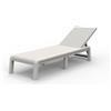 Lettino da Giardino Prendisole 187,5x58x29 cm Reclinabile in 4 Posizione Keter Mallorca Effetto Juta Bianco