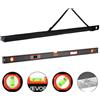 VEVOR Livella Digitale 1200 mm, Inclinometro Elettronica Magnetica ad Alta Precisione con Display LED Retroilluminato, Misurazione a 360°, Fiale a Bolla a 0°/45°/90°, IP54 per Edilizia e Falegnameria