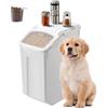 VEVOR Contenitore per Conservare Riso, Capacità 20 L, Contenitore per Cibo per Cani, Contenitore con Ruote, Misurino, Coperchio Ermetico per Ingredienti da Cucina, Cereali, Farina, Cibo per Animali