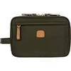 Bric's Urban Travel Kit Collezione X-Bag, Necessaire da Viaggio Leggero e Impermeabile, Beauty Case da Viaggio, Nylon, Dimensione 25x17x9 cm, Olive