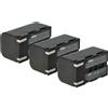 vhbw 3x batteria compatibile con Samsung VP-D355i, VP-D355, VP-D354i, VP-D354, VP-D353i, VP-D353 videocamera camcorder (1200mAh, 7,2V, Li-Ion)