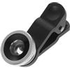NAMOARLY Obiettivo Telefono 3 in 1 Fish Eye, Ampio Angolo e Micro Obiettivo Compatibile Smartphone e Tablet, in Lega di Alluminio e Vetro, Clip On