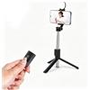 LICAEVEY Treppiede per Selfie Stick, Supporto per Treppiede per Telefono Estensibile da 35,43 Pollici con Luce di Riempimento a 3 Colori, Telecomando Bluetooth 5.0, per Telefono Android