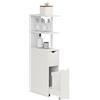 HOMCOM Mobile Bagno Slim con Cassetti e Ripiani, Mobiletto Bagno Salvaspazio con Cassetto su Ruote, Colonna Bagno per Sala da Pranzo Soggiorno, 20x45x115 cm, Bianco