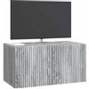 vidaXL Mobile Porta TV da Muro Grigio Sonoma 59,5 x 31 x 30 cm, Salotto, Unità moderna per intrattenimento, Consolle TV rettangolare, Armadietto da parete spazioso e stiloso