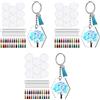 SODIAL 216PZ Acrilico Trasparente Dischi Hexagon Spazi Vuoti Charms E 1035