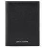 Armani Exchange Man Plain Leather - Mini portafoglio in pelle con logo nero