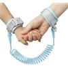 PandaEar Braccialetto Anti Smarrimento, Imbracatura da Passeggio con Guinzaglio di Sicurezza per Bambini, Polsiera per Neonati e Bambini (Blu)