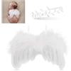 Hifot neonata fotografia prop, ali angelo bambin con Fascia per capelli set, bambino fotografia