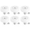 QUARKZMAN 6 Pezzi Rotelle Per Cassetti, 19mm Rotelle Scorrevoli In Plastica Per Posizionamento Guide A Cuscinetto Piccole Pulegge Con Dadi Per Scorrevoli Armadi Schedari, Bianco