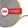 XEEINC 8m Guarnizione a Spazzola Adesiva, 9mm(L) X 5mm(P) Guarnizione Spazzola Porta Finestra, Paraspifferi Guarnizione per Porta Blindata, Isolamento Acustico, Anti-Collisione - Grigio