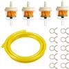 TaimeiMao Set Filtro Carburante con 4PCS 7mm Gas Inline Filtri Carburantes | Kit Tubo Benzina,1 Metri Linea Gas Carburante Ø 5mm + 10PCS Fascette Stringitubo,Filtro benzinas,Filtros Carburantes Gass