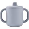 BÉABA Tazza Apprendimento Bebè - Funzione Biberon/Tazza, 100% Silicone Alta Qualità, Beccuccio Morbido, Manici Larghi ed Ergonomici - Ciottolo