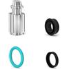 Axorafow Asta del pistone del freno in lega con 3 guarnizioni in gomma per Mt2/mt4/mt5/per mt6/mt7/mt8/hc3 Mountain per riparazione freni bici - 10 mm diametro × 21 mm altezza 5,85 g portatile (A)